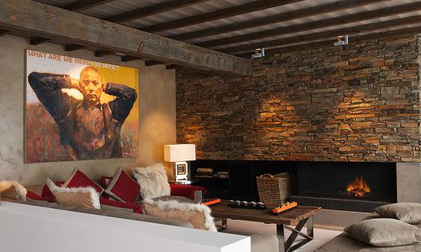 Luxurious Sofas and Open Fire