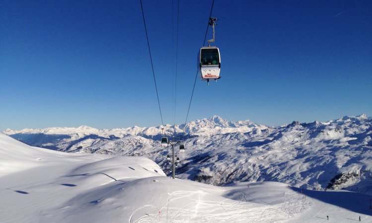 High altitude skiing in Les Menuires