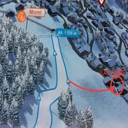 The Skiing access to Chalet La Comber in Meribel