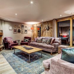 The beautiful Living room in Chalet Quatre Meules Meribel