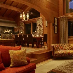 The Living and Dining area in Chalet La Petite Pia, Meribel