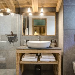 A Shower room in Chalet Bergeronnette Meribel Nantgerel