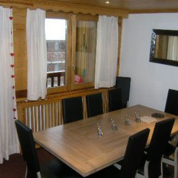 The dining area in apartment Le Centre