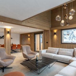 The Spacious Living and dining area in Chalet Evergreen in Meribel
