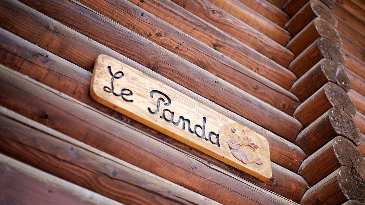 Chalet Panda Sign