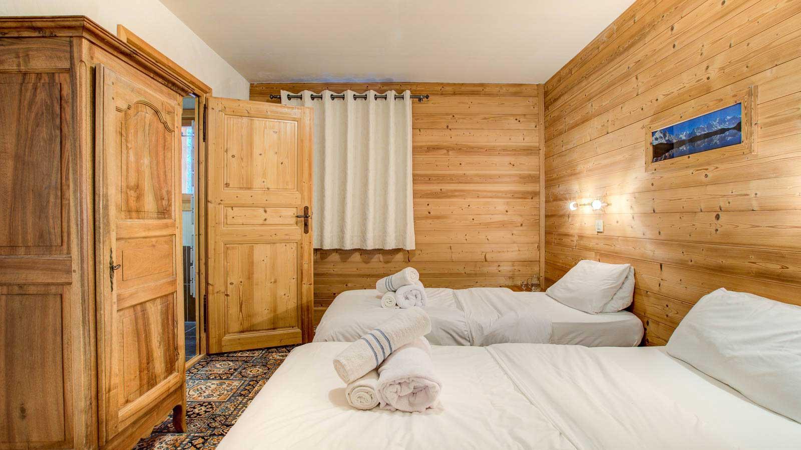 Chalet Laetitia twin bedroom   