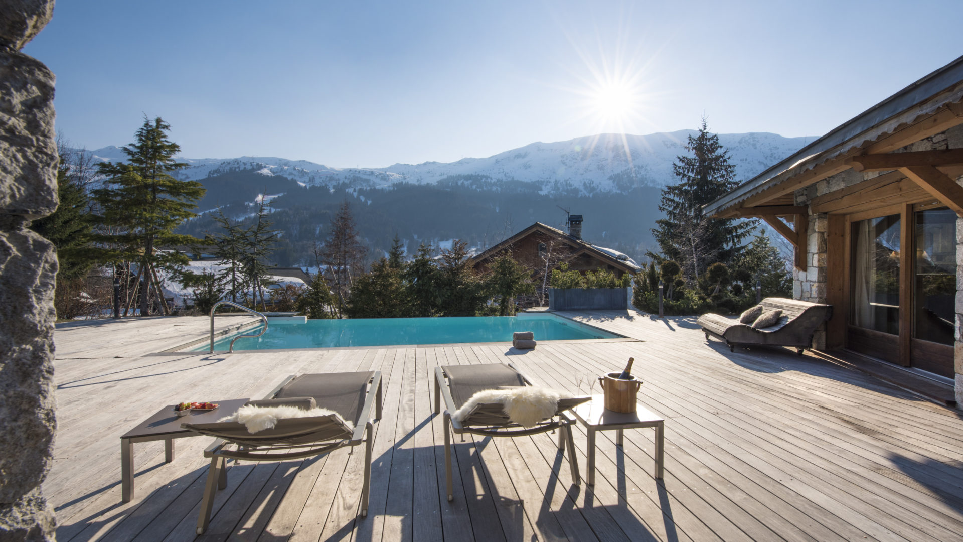 Chalet Mont Tremblant Outdoor Pool with Stunning Views