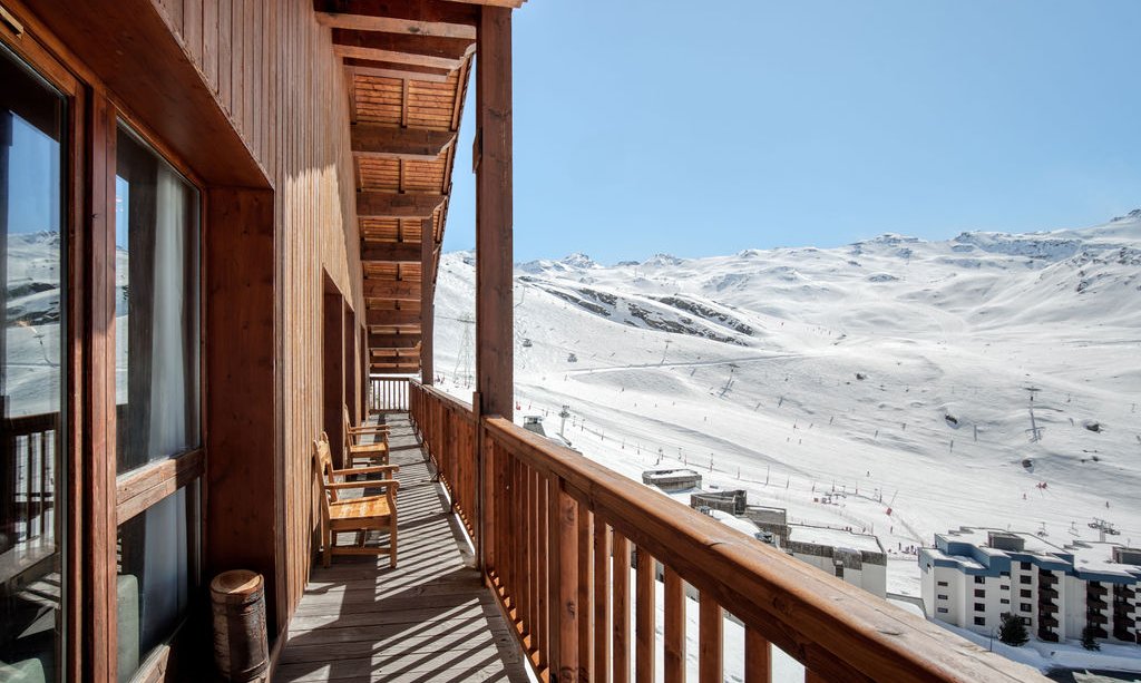 The balcony at Catered Chalet Bonhomme Val Thorens