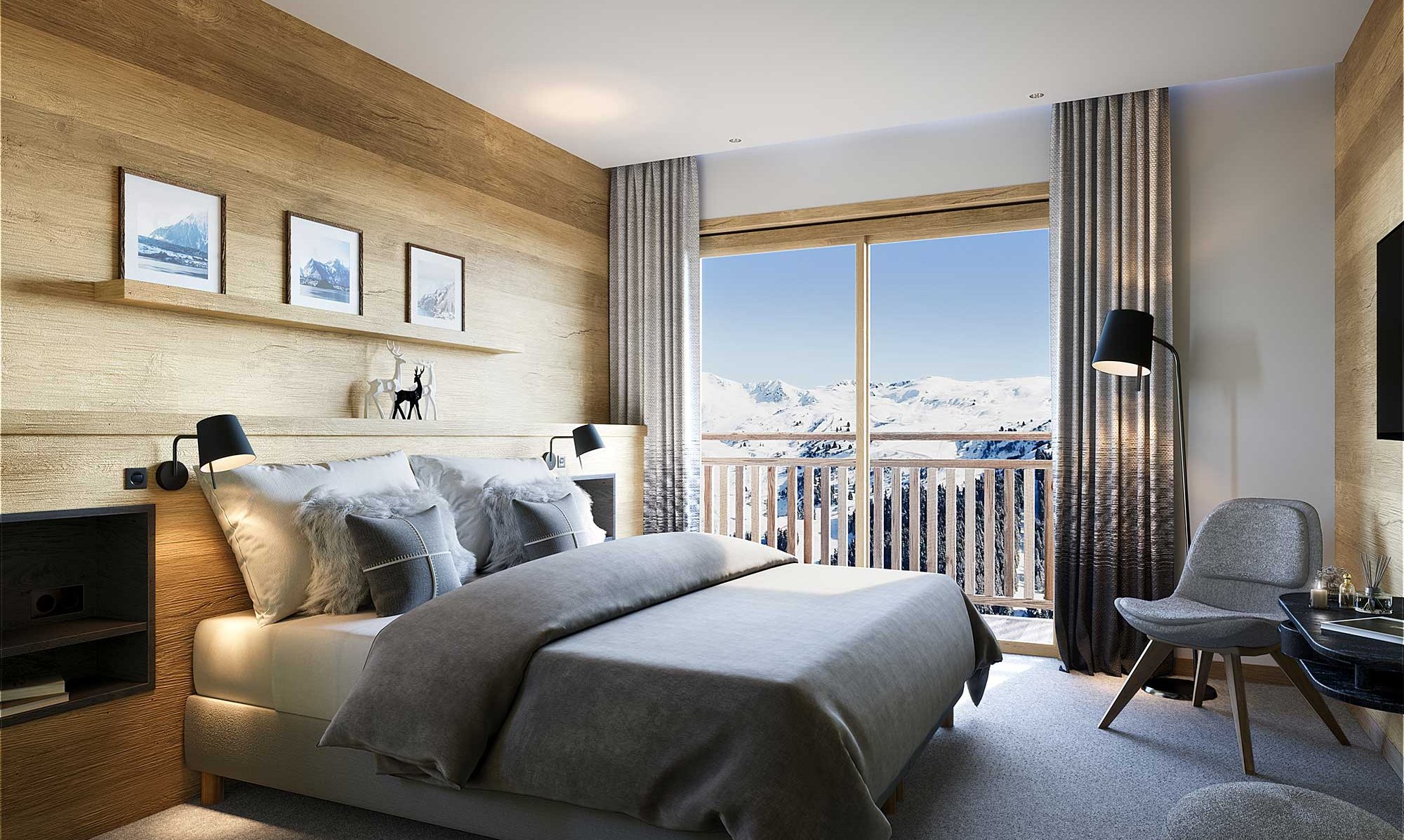 One of the Spacious Bedrooms in Chalet Harmony Meribel