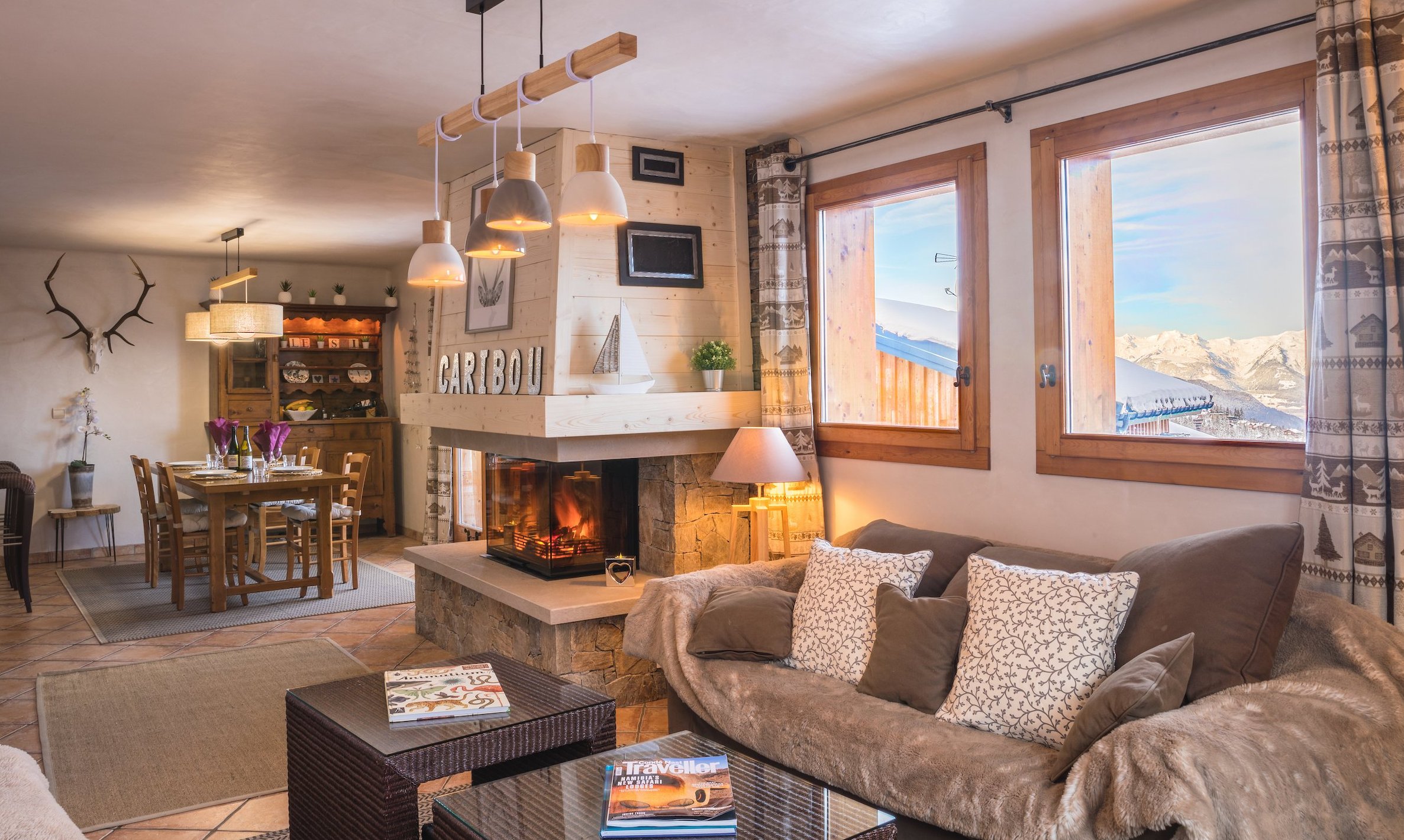 Chalet Caribou Living Room Dining Room