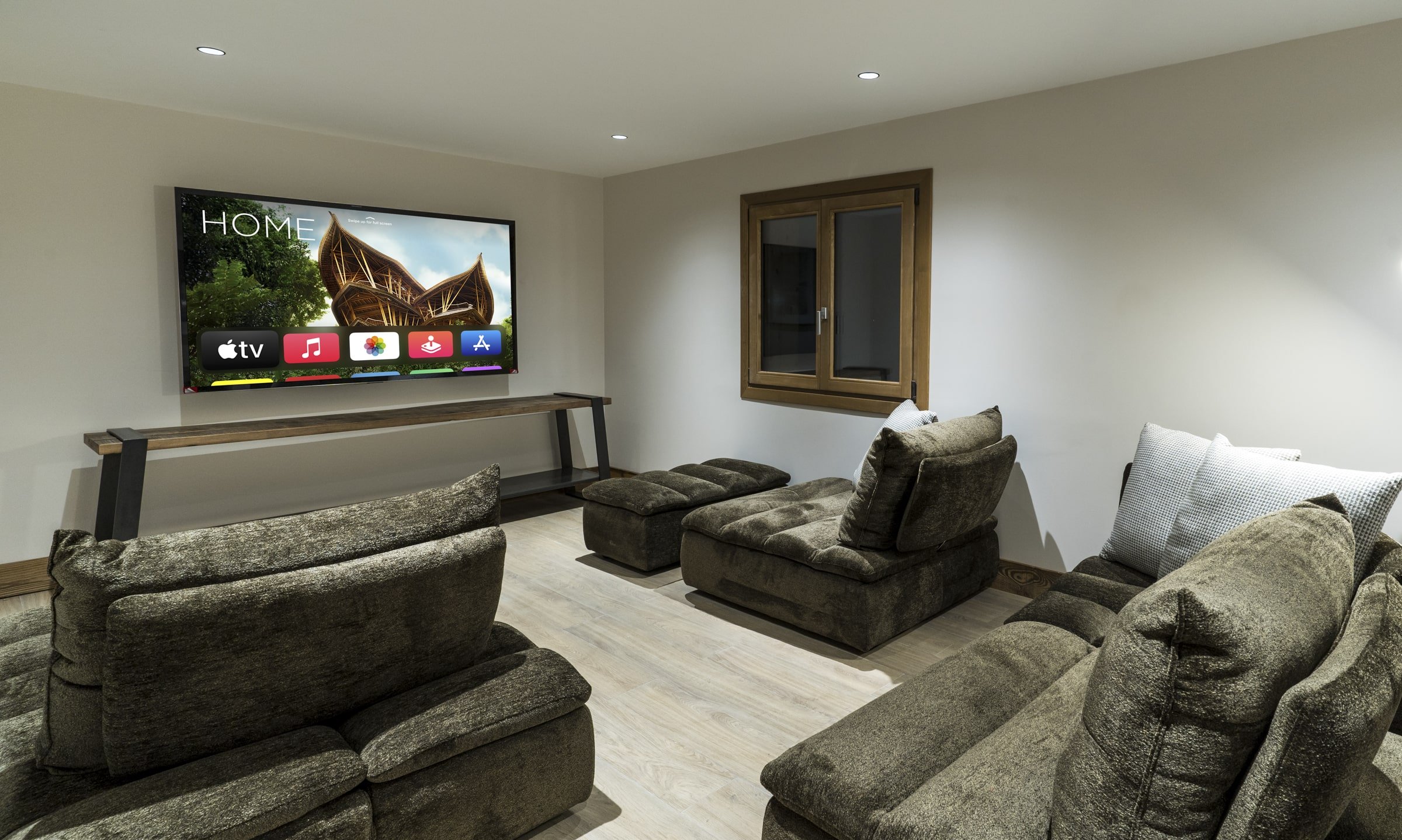 The Cinema Room in Chalet Panda Lodge in Meribel