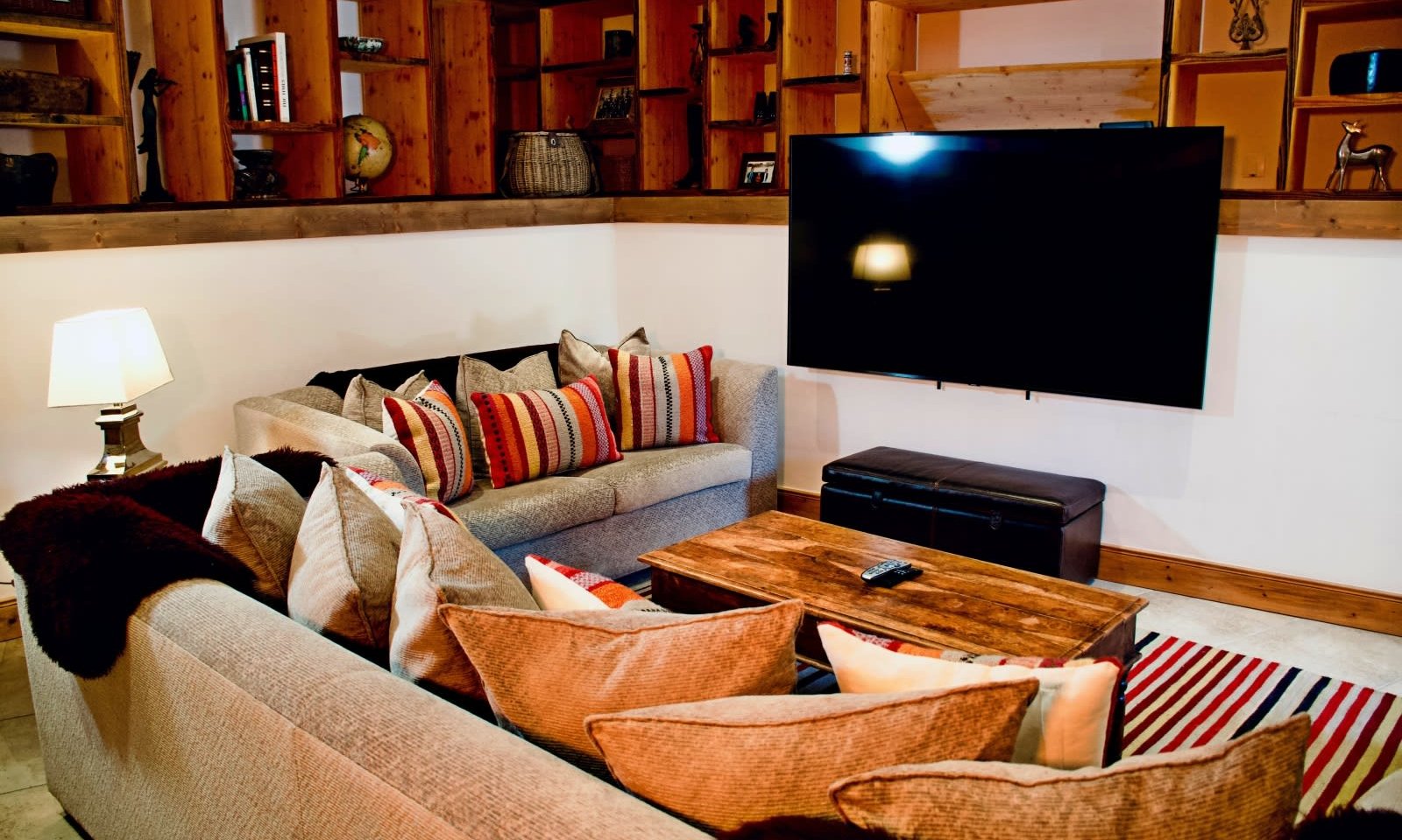 The spacious Cinema Room in Chalet La Petite Pia in Meribel