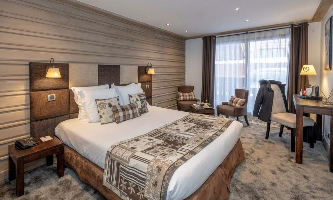 A double room in Hotel La Chaudanne Meribel