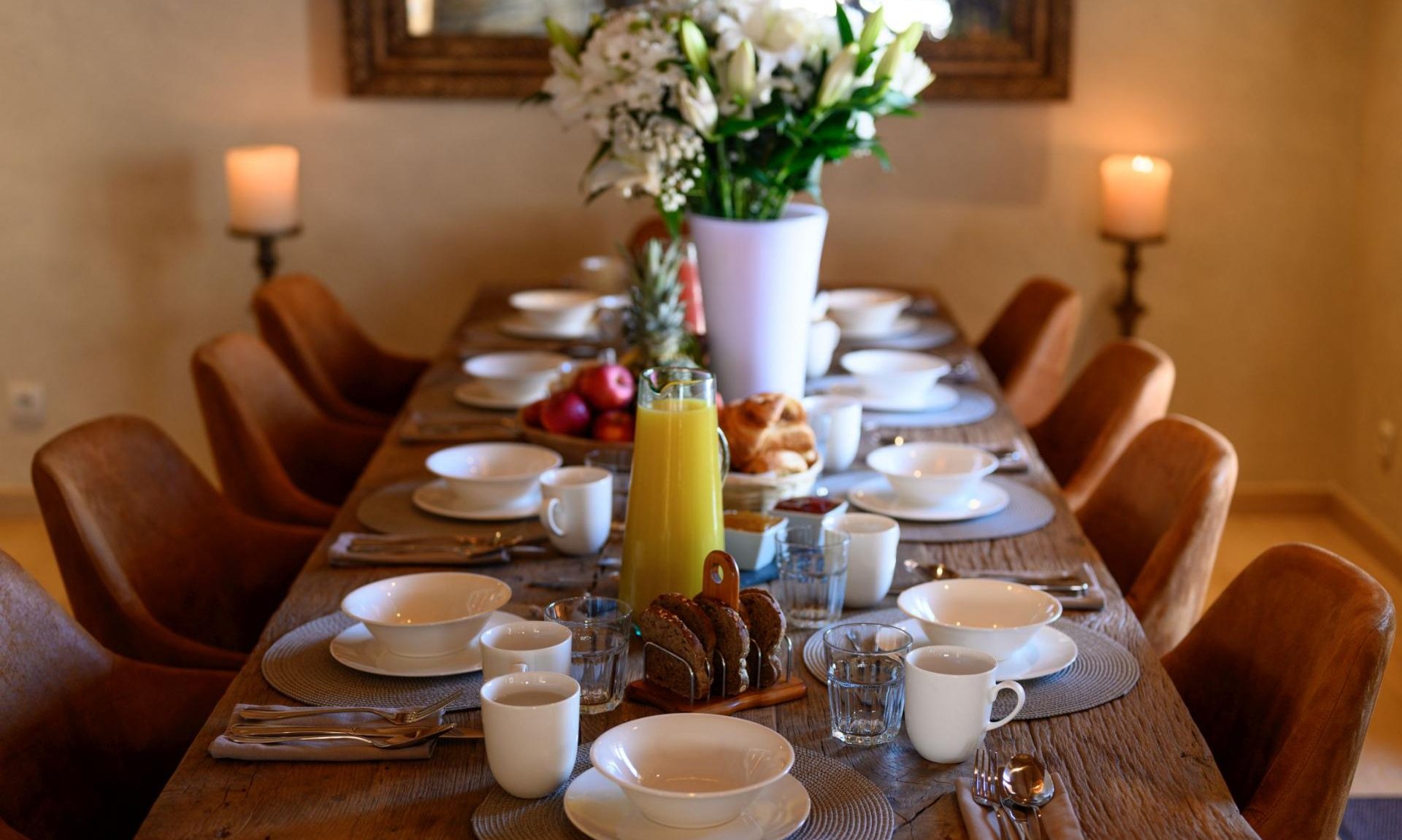 Breakfast in Catered Chalet Cheval Blanc Meribel Le Raffort