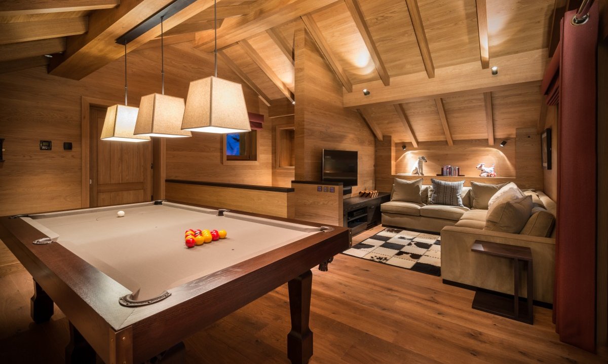 The Games room in Chalet Le Grenier Meribel Centre