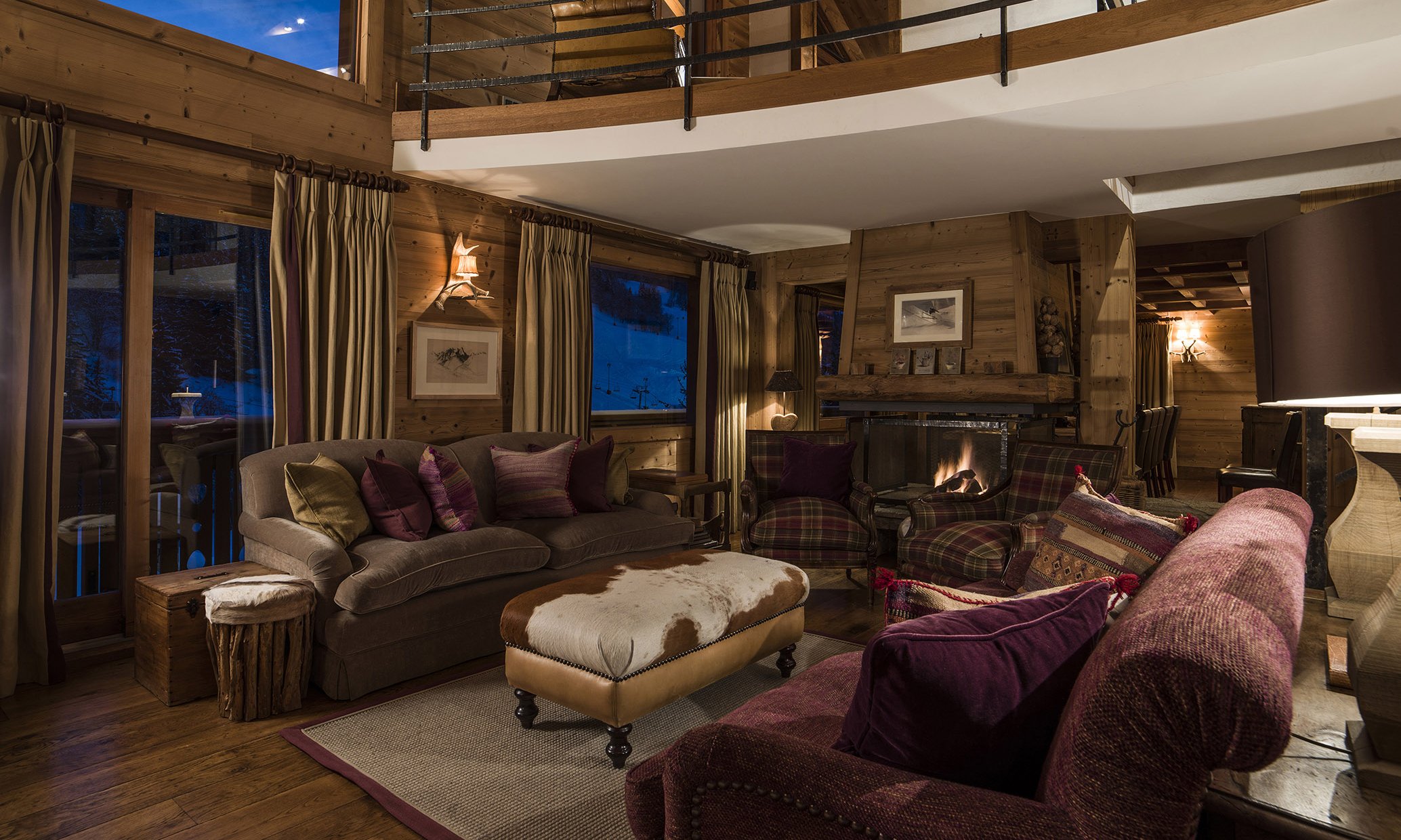 The beautiful Living room in Chalet Lapin Blanc, Meribel