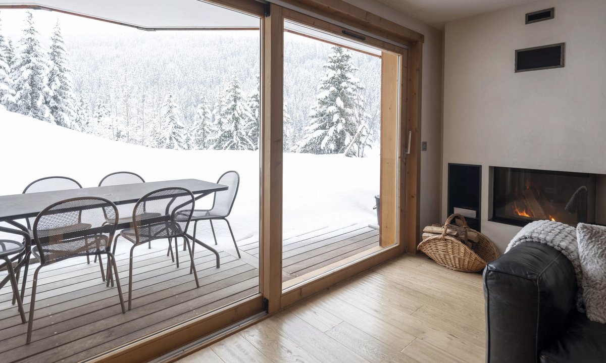 The large terrace at Chalet L'Eterlou Courchevel