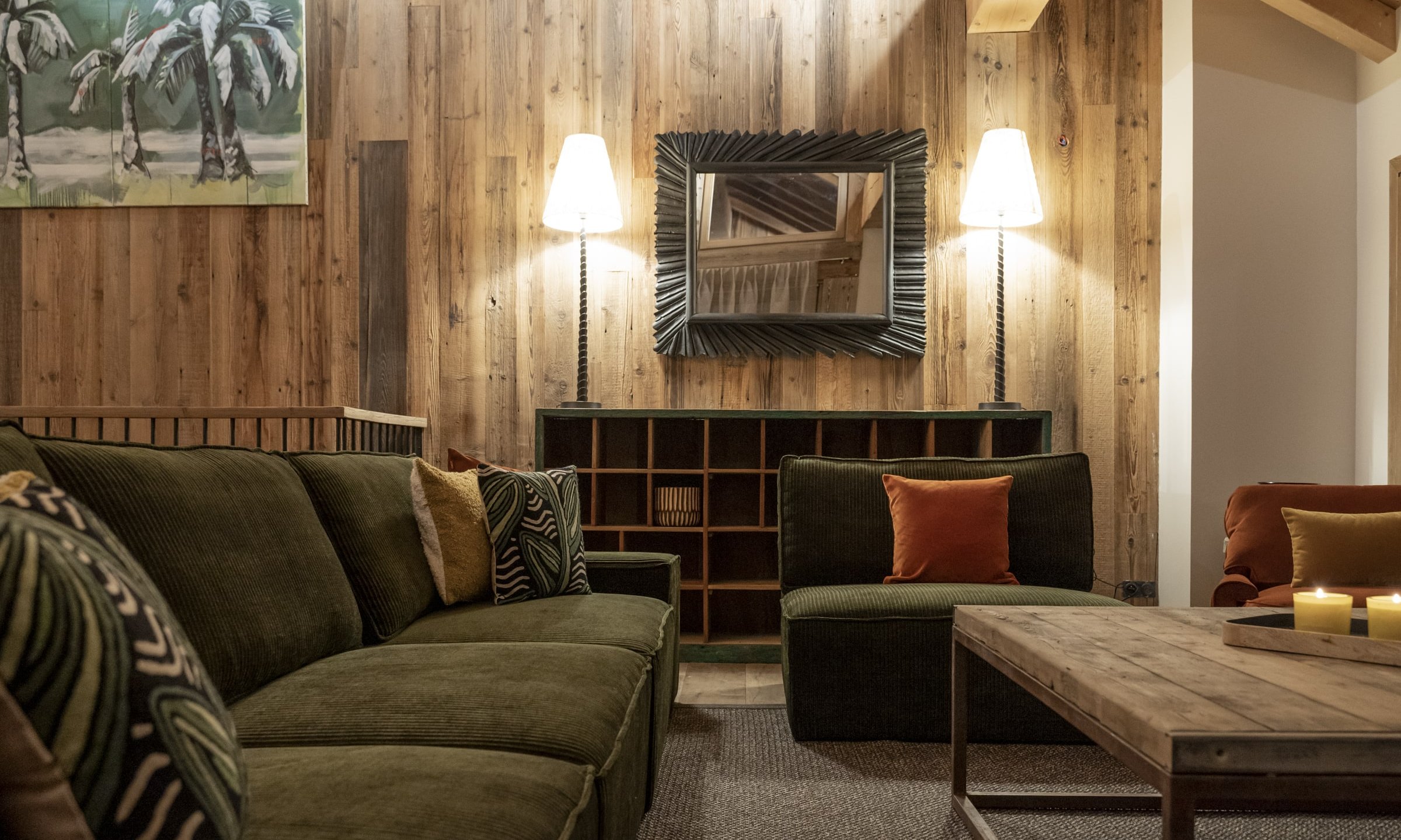 The Living area in Chalet Panda Lodge Meribel