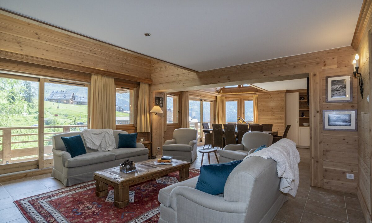 The Spacious Living and Dining area in Chalet Foret, Meribel