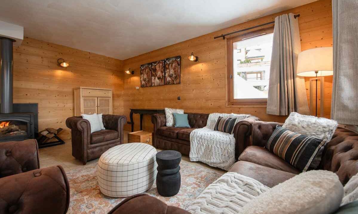 The comfortable Living room in Chalet Noella Val Thorens