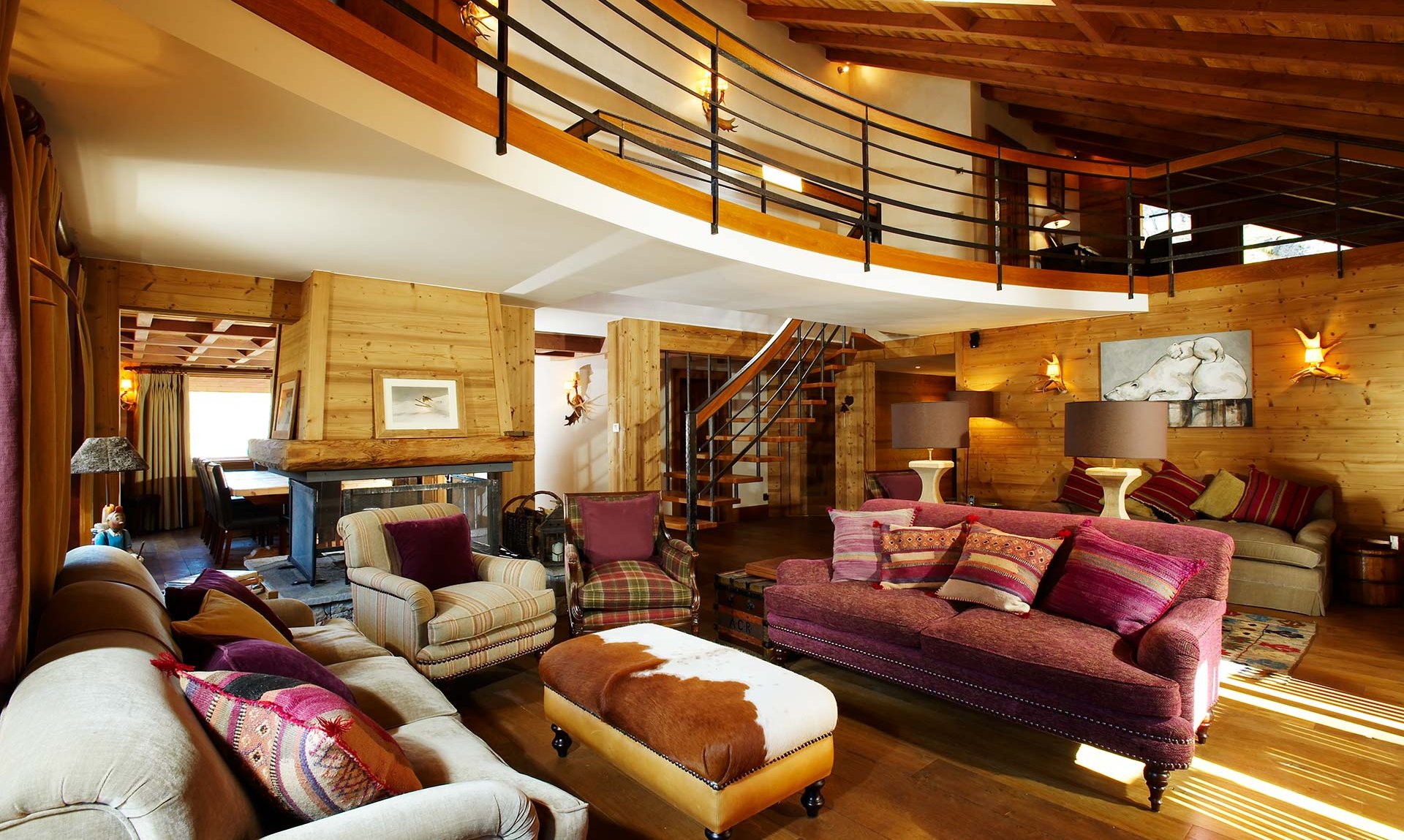 The beautiful Living area in Chalet Lapin Blanc, Meribel