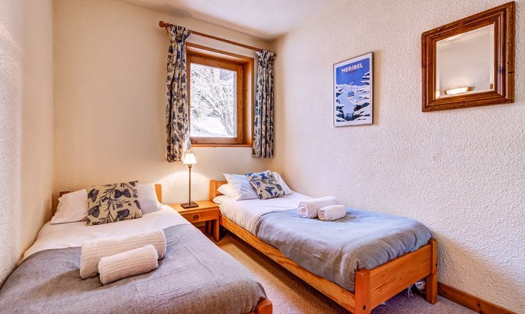 One of Twin bedrooms in Chalet Veronica Meribel