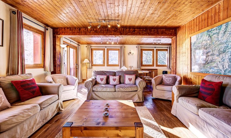 The living room, Chalet Veronica, Meribel