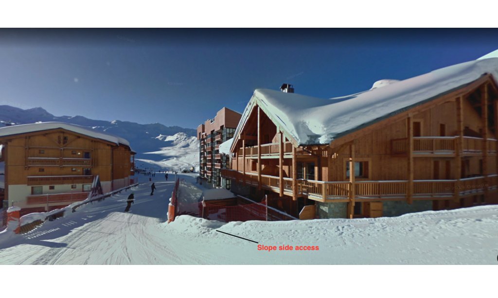 The Piste access for Catered Chalet Sabot Val Thorens
