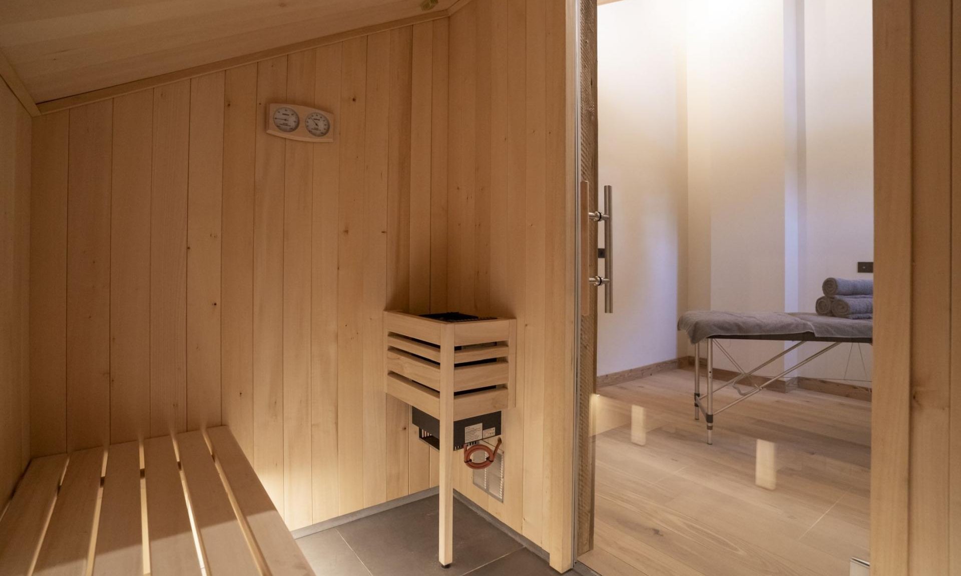 The Sauna in Chalet Apartment Le Cygne Meribel Centre