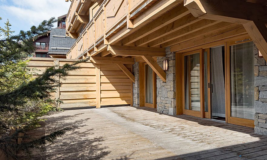 The Terrace at Apartment La Suite in Meribel
