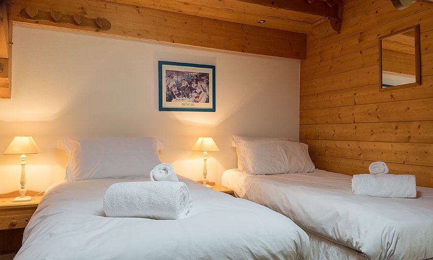 One of the Twin Bedrooms in Apartment Jardin d'Eden in Meribel