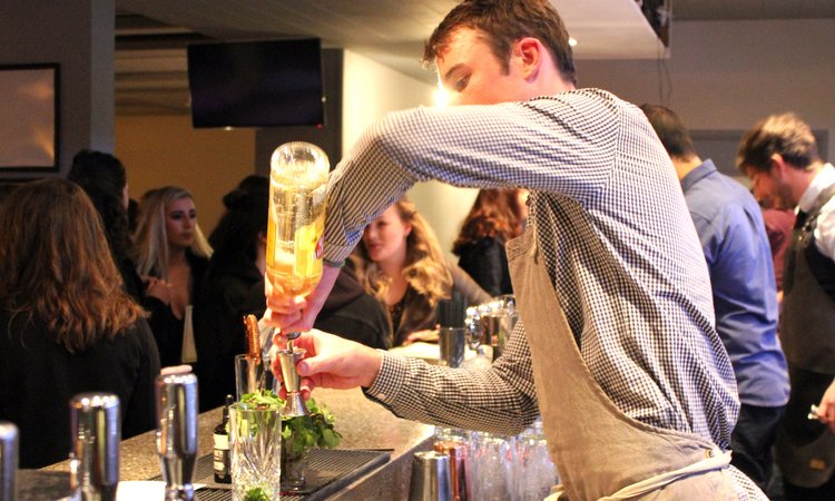 The bar at Hotel Les Grangettes in Meribel