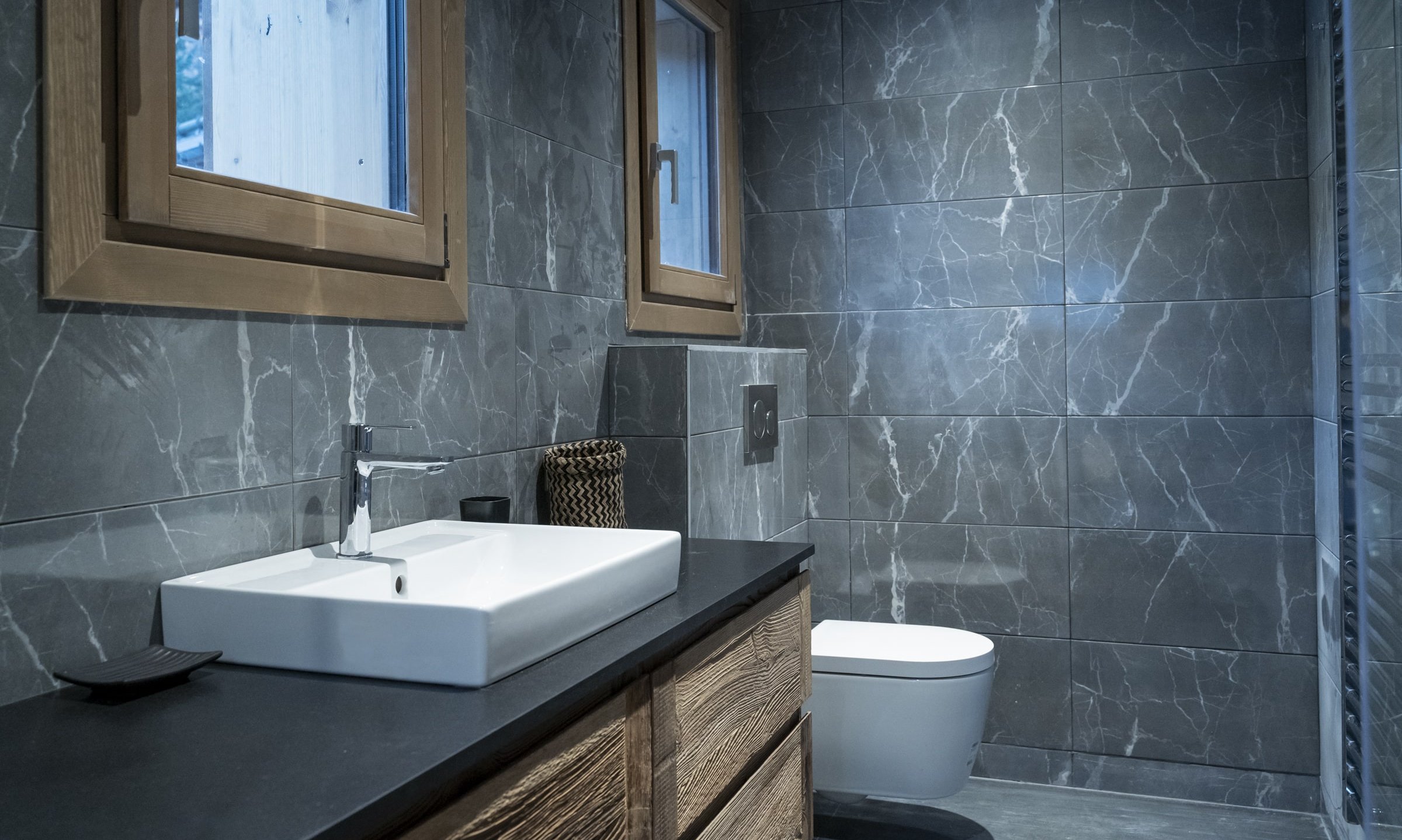 One of the Bathrooms in Chalet Panda Lodge Meribel