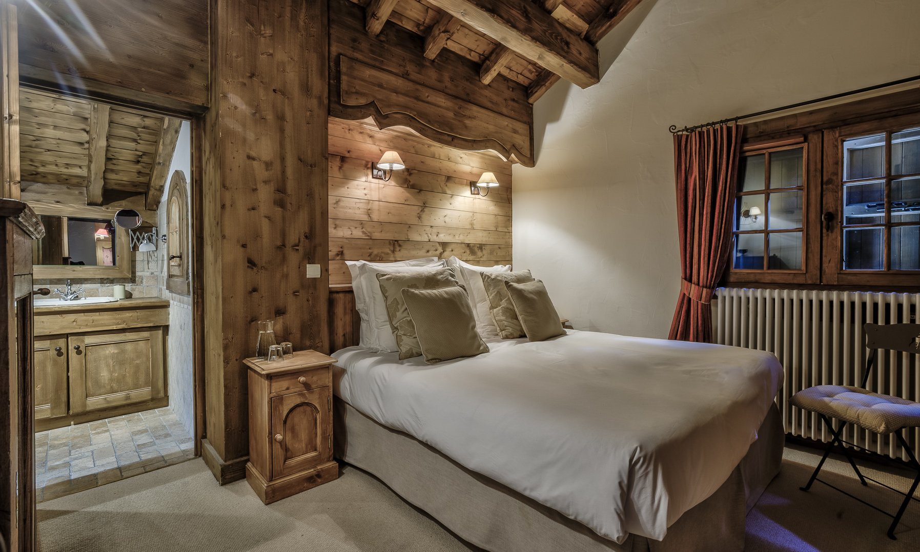 One of the ensuite Bedrooms in Chalet Amarena Meribel