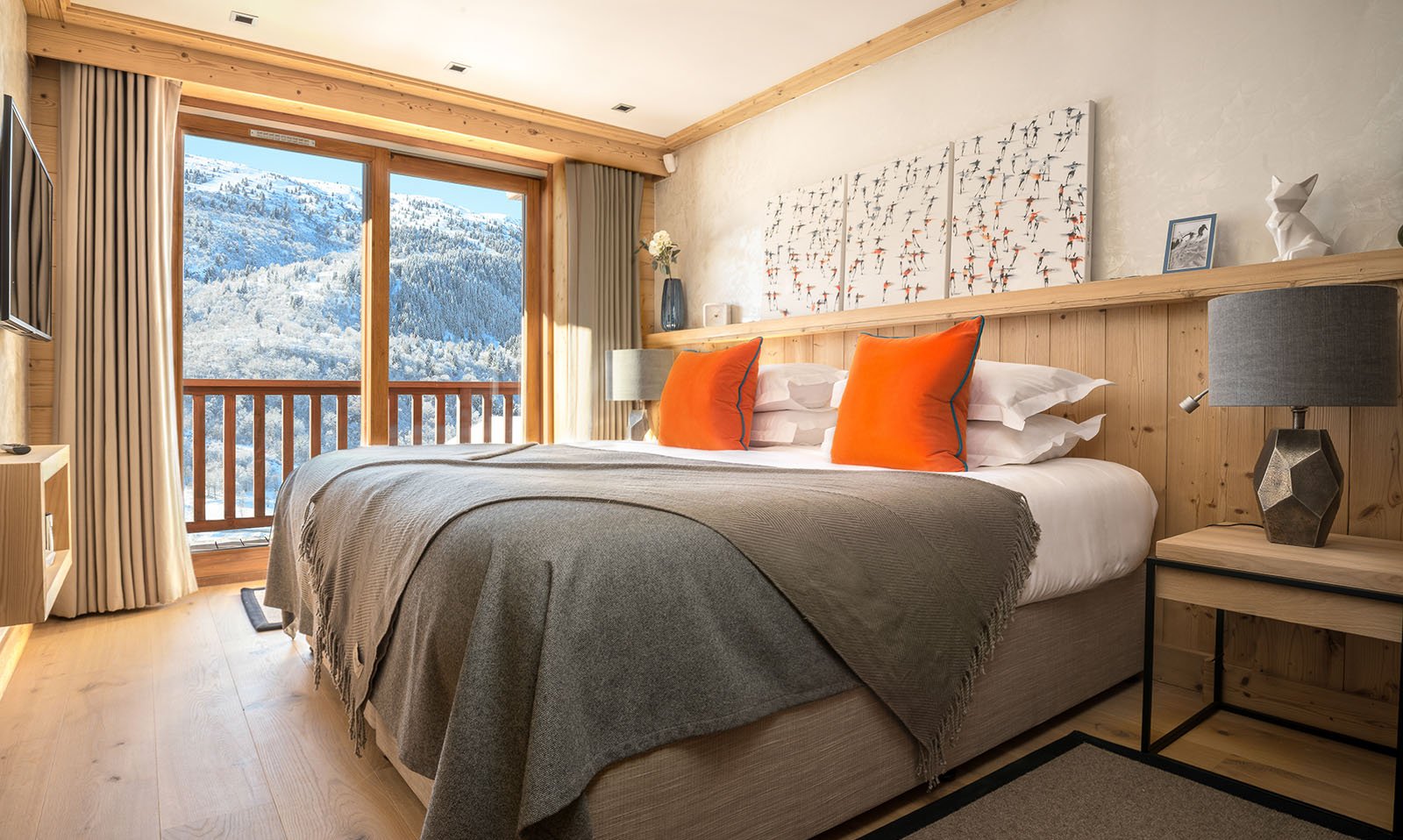 One the luxury bedrooms in Chalet Serendipity Meribel Village