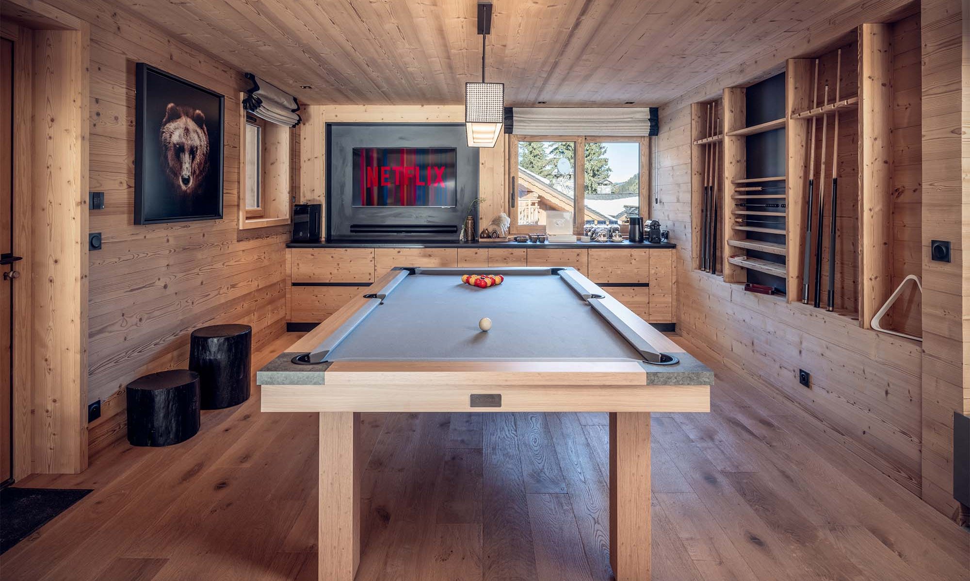 The Billiard table in Chalet Harmony Meribel