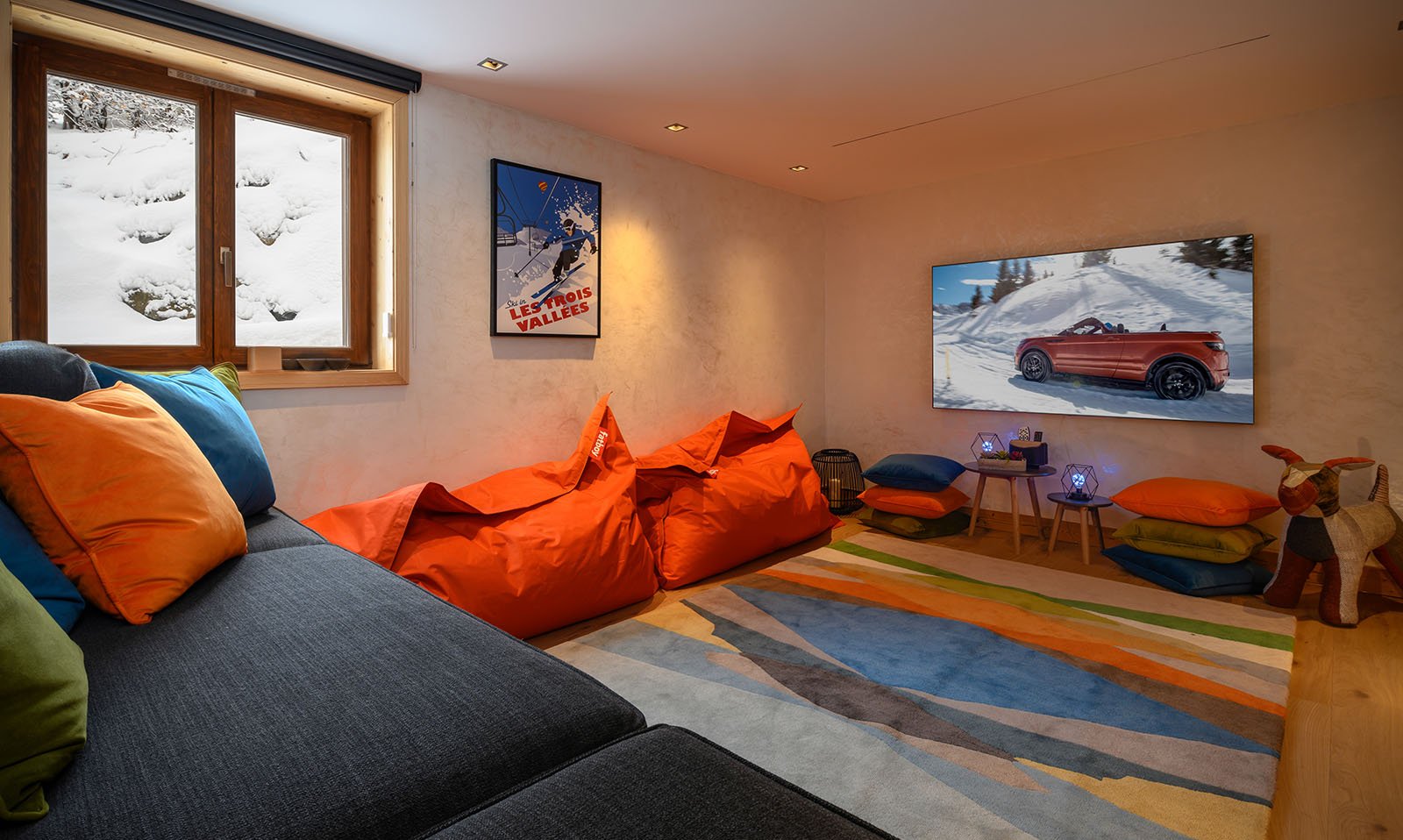 The cinema room in Chalet Serendipity Meribel Village