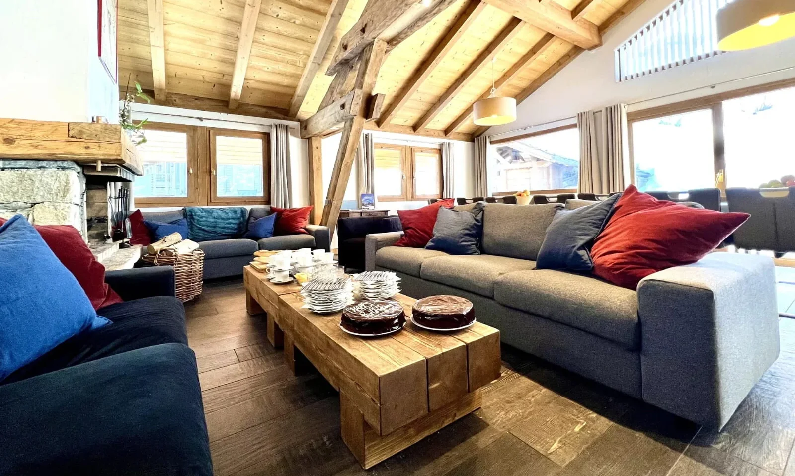 The Living area in Chalet Rikiki Courchevel Moriond