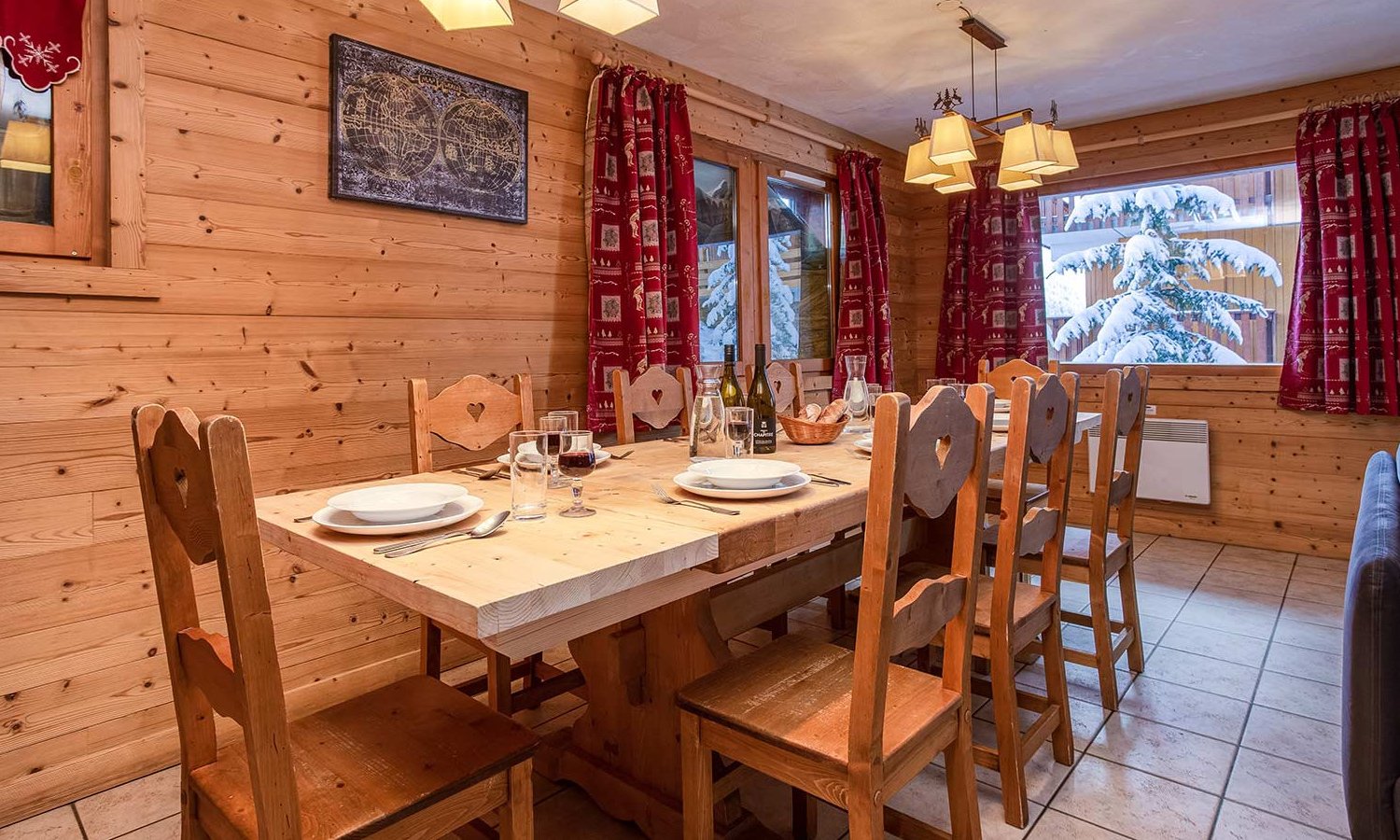 The Dining area in Chalet Natalette II, Meribel Mottaret