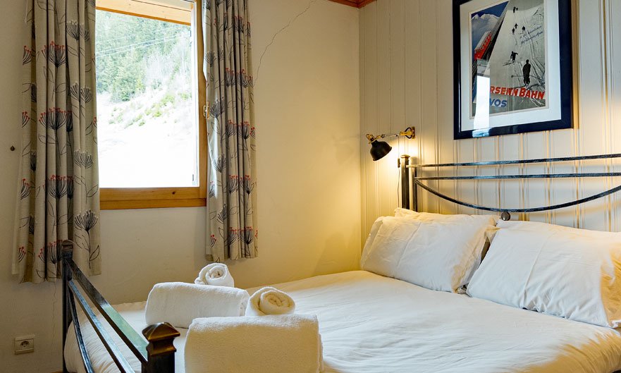 One of the Double bedrooms in Apartment Grand in Meribel Centre