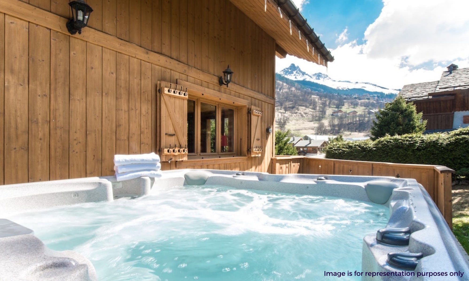 Hot Tub at Chalet Panda Lodge in Meribel