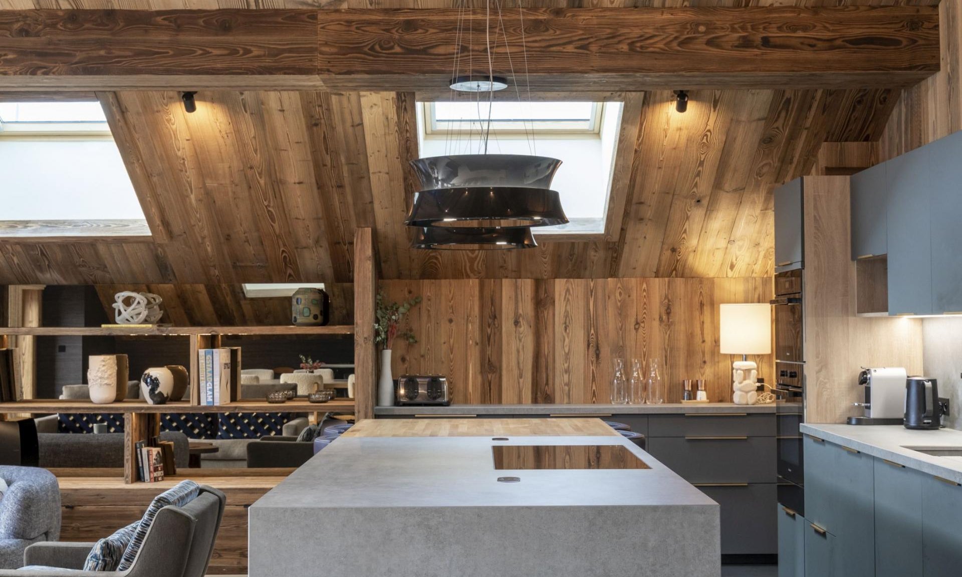 The Kitchen area in Chalet Apartment Le Cygne Meribel Centre