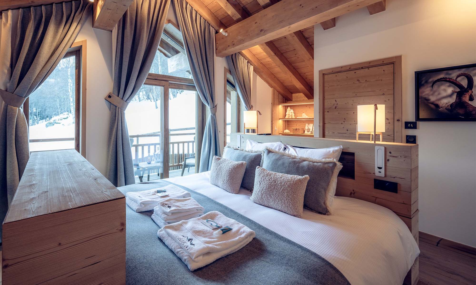 The Master Bedroom in Chalet Harmony Meribel