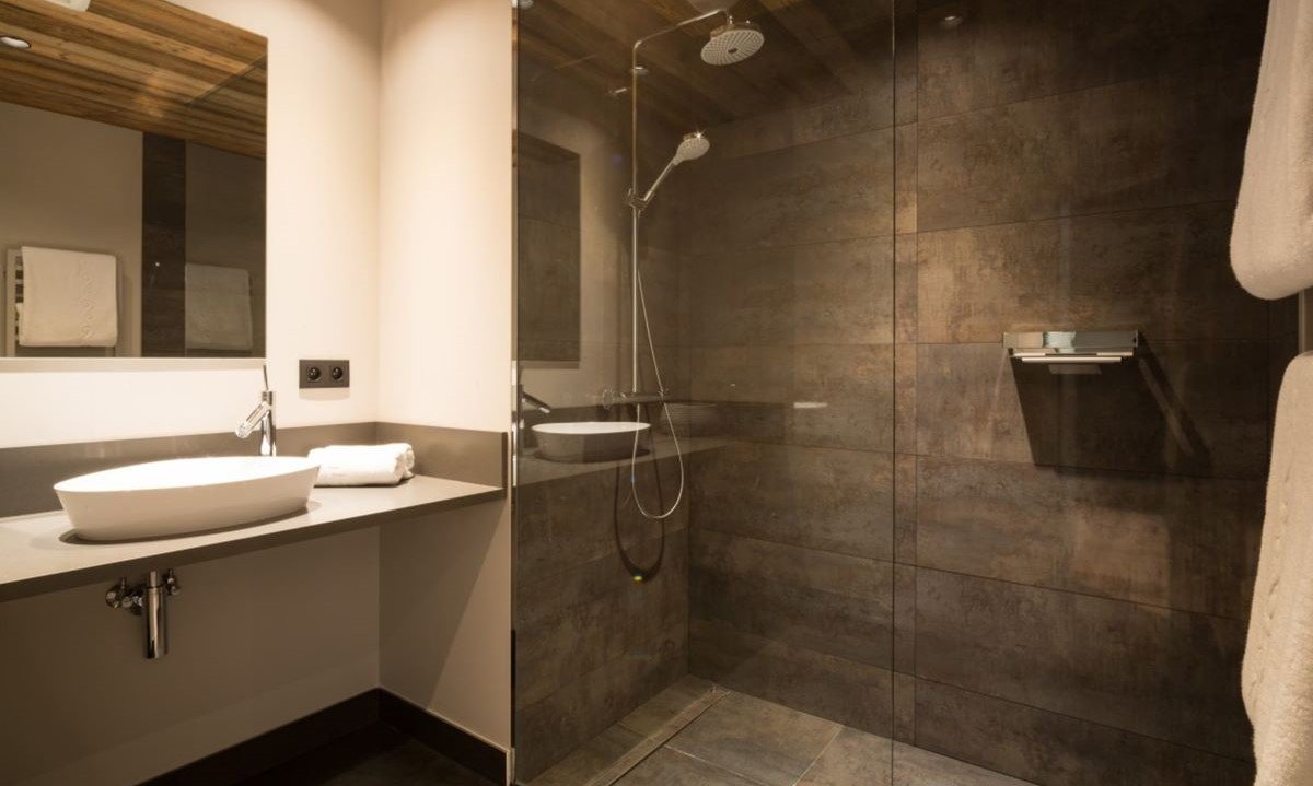 A Shower Room in Chalet Caro Meribel