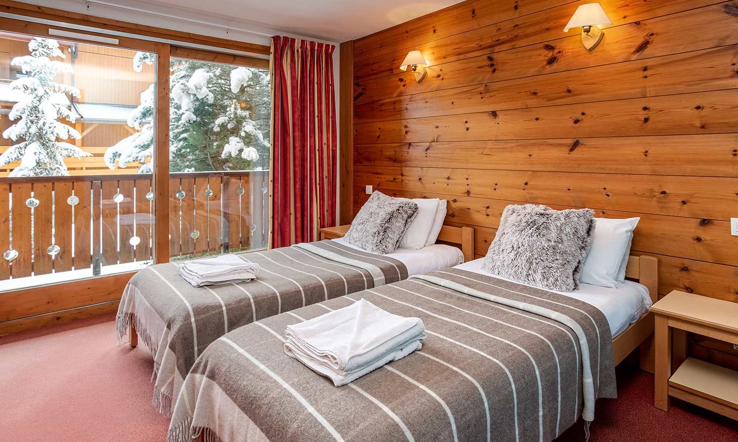 One of the bedrooms in Chalet Natalette 1 Meribel Mottaret