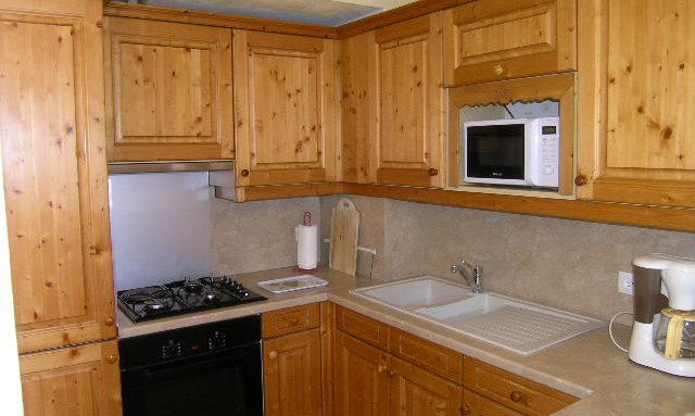 Equipped kitchen area in Chalet Morel in Meribel
