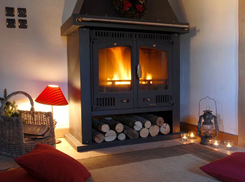 Chalet Log Fire