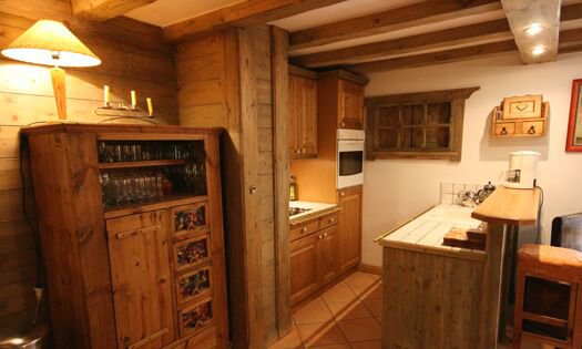 Kitchen area in apartment Jardin d'Hiver