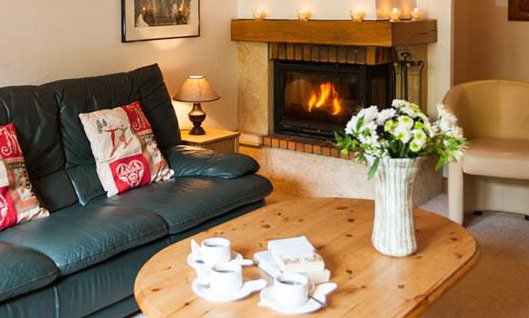 Chalet La Vielle Scierie Living Room 