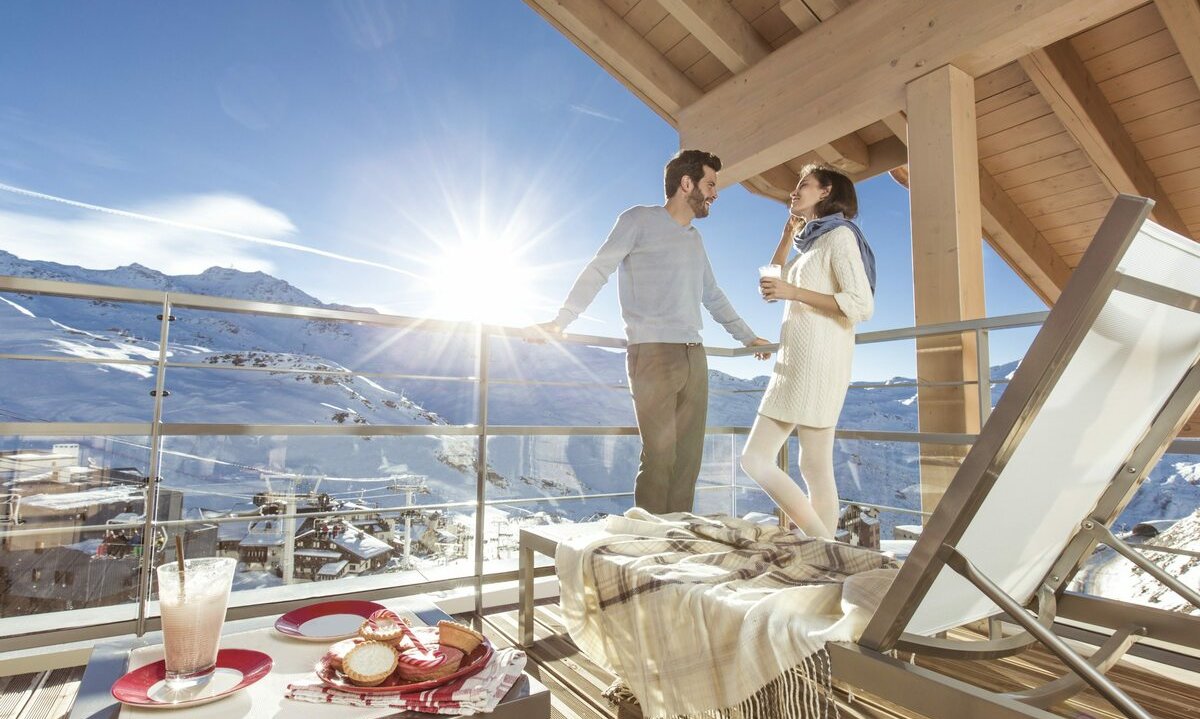 A Balcony with Stunning views at Club Med Sensations in Val Thorens
